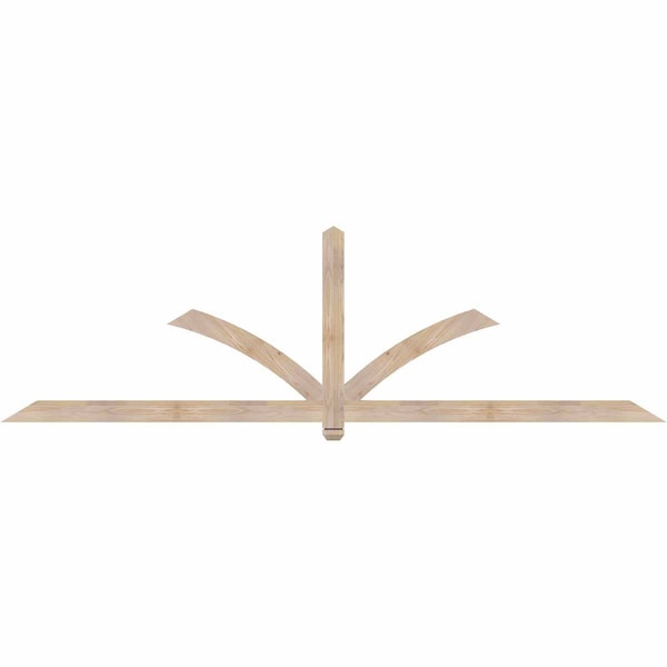 Ekena Millwork Redmond Smooth Timber Gable Bracket, Douglas Fir, 108"W x 31 1/2"H x 1 1/2"D x 3 1/2"F, 7/12 Pitch GBW108X31X0204RED00SDF - main